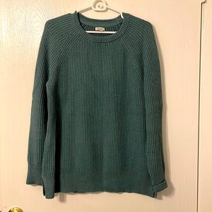 LL Bean knit top, size M, green